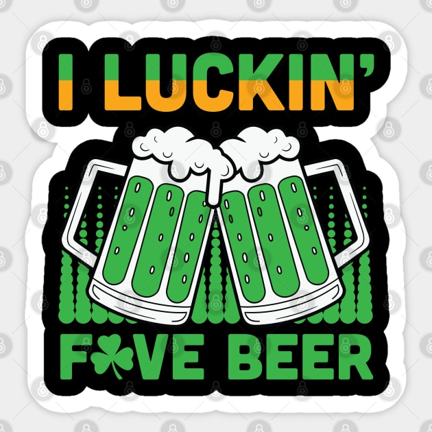 Lucky Vibes: Celebrate St. Patrick’s Day in Style Sticker by Steve